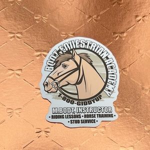 Equestrian Horse Girl Horse Boy Cowboy CowGirl Single Decor Sticker